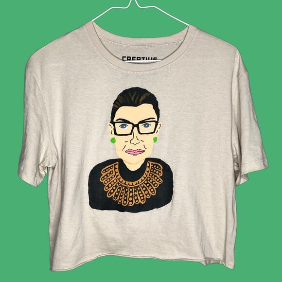 Creative Action Network Ruth Bader Ginsburg Cropped Tee NWOT Size small - Picture 1 of 6
